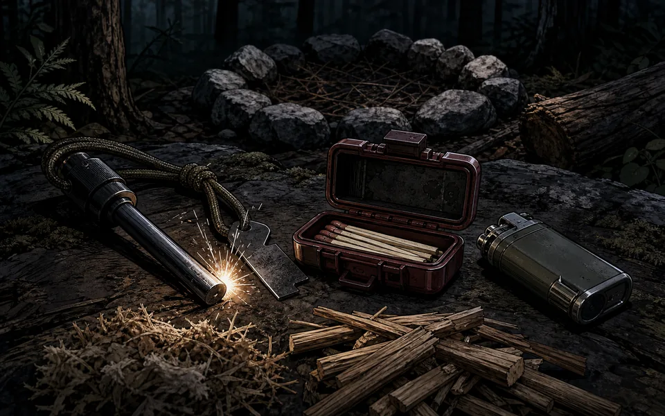 Illustration representing an outdoor cooking stove